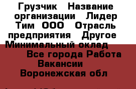 Грузчик › Название организации ­ Лидер Тим, ООО › Отрасль предприятия ­ Другое › Минимальный оклад ­ 16 000 - Все города Работа » Вакансии   . Воронежская обл.